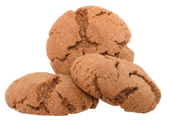 Appetizing chocolate chip cookies isolated