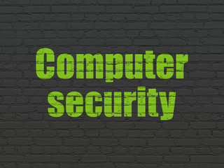 Safety concept: Computer Security on wall background