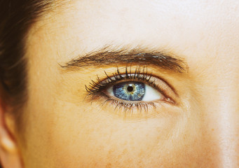 Obraz premium A beautiful insightful look woman's eye. 