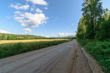 countryside road in summer