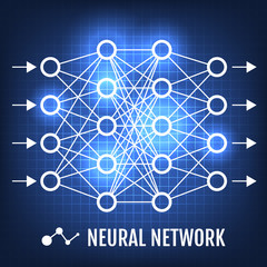 Neural Network. Machine Learning concept vector illustration