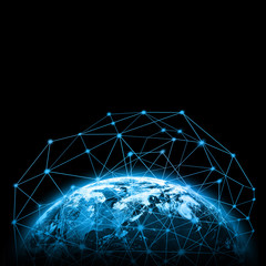 Earth from Space. Best Internet Concept of global business from concepts series. Elements of this image furnished by NASA. 3D illustration