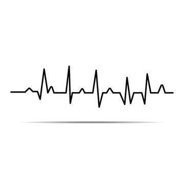 Cardiogram. Heartbeat. The icon. Romance. Abstract background.