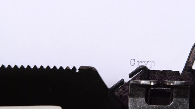 Word is cryptomining a piece of paper. Close up