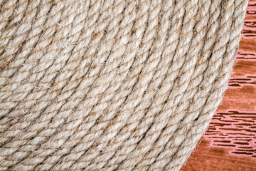 Handmade Table Mat of Jute Rope Twisted in a Spiral Form