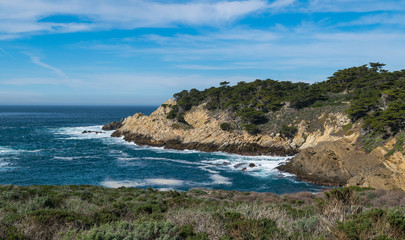 Naklejka na ściany i meble Point Lobos State Natural Reserve, Big Sur, Carmel Highlands, Monterey County, California, USA