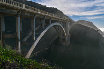 Rocky Creek Bridge, Cabrillo Highway CA-1, Big Sur, Carmel by the Sea, Monterey County, California, USA