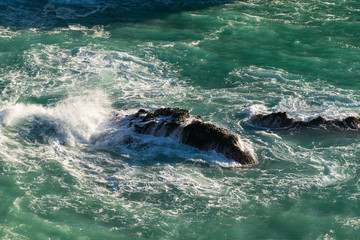 Naklejka premium McWay Falls and McWay Cove in Big Sur, CA-1, Big Sur, Carmel by the Sea, Monterey County, California, USA