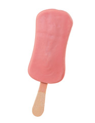 Strawberry ice cream in pink glaze