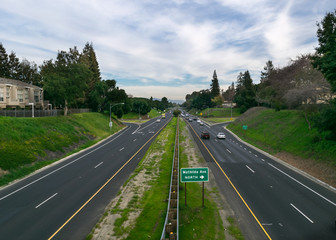 Fototapeta na wymiar Sunnyvale Highway, California, USA