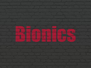 Obraz premium Science concept: Bionics on wall background
