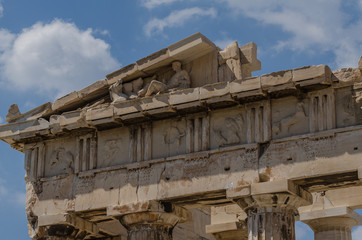 detailansicht akropolis in athen