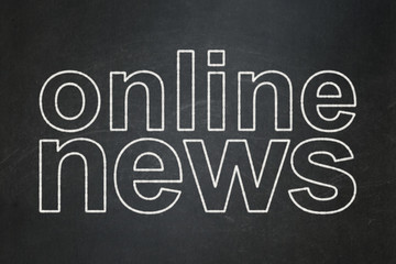 Obraz premium News concept: text Online News on Black chalkboard background