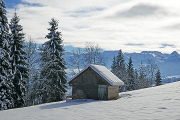 Winter, Längenberg, Schweiz 