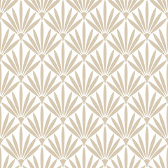 Floral pattern. Wallpaper seamless vector background. Beige and white ornament. Graphic modern pattern