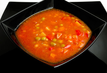 red vegetable soup