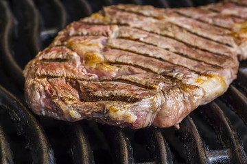 Steak on the grill