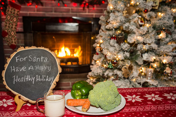 A Healthy snack for Santa on Christmas Eve.