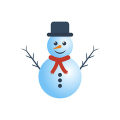 Snowman icon on white background.