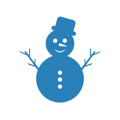 Snowman icon on white background.