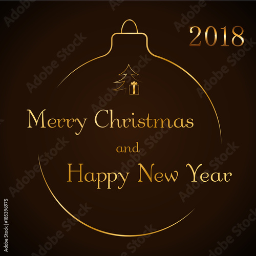 Happy New Year Celebration Abstract Background Gold Xmas