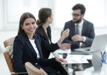 closeup.employees in the office