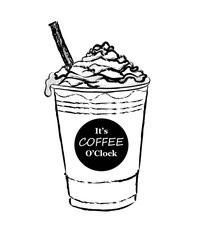 Hand-drawn modern calligraphy style quote about coffee. Sketchy illustration with typography vector for t-shirt printing, graphic tee. Idea for business cards