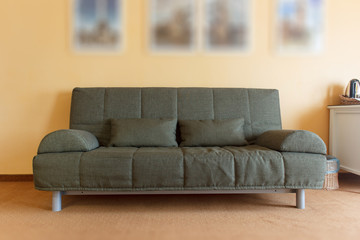 Beautiful sofa in interior design.