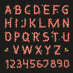 Christmas alphabet, christmas candy.
