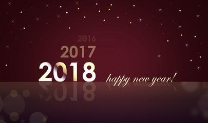 Neujahrs Karte zu verschenken 2018 rot