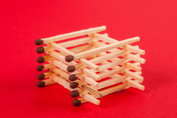 Matches in the form of bonfires