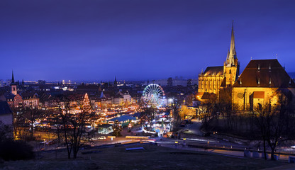 Obraz premium Weihnachtsmarkt Erfurt Deutschland