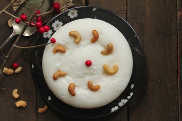 Vattayappam / Steamed Rice flour cake,Kerala Xmas food, selective focus
