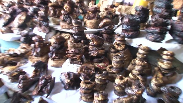 Ghana  Smoked fish  at Accra Makola market  June 2017