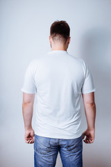 man in white t-shirt