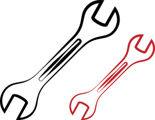 Open End Wrench Icon, Spanner