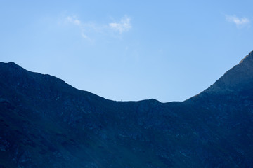 misty morning view in wet mountain area in slovakian tatra