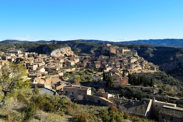 Fototapeta premium Viaje a la ciudad de Alquezar Aragon España