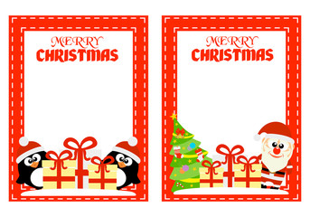 Fototapeta premium Merry Christmas background set.Vector illustration