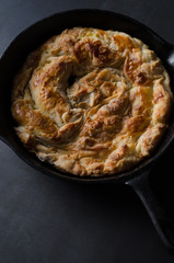 Homemade cheese pie - banitsa.