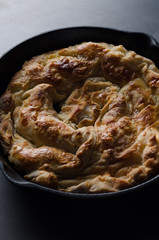 Homemade cheese pie - banitsa.