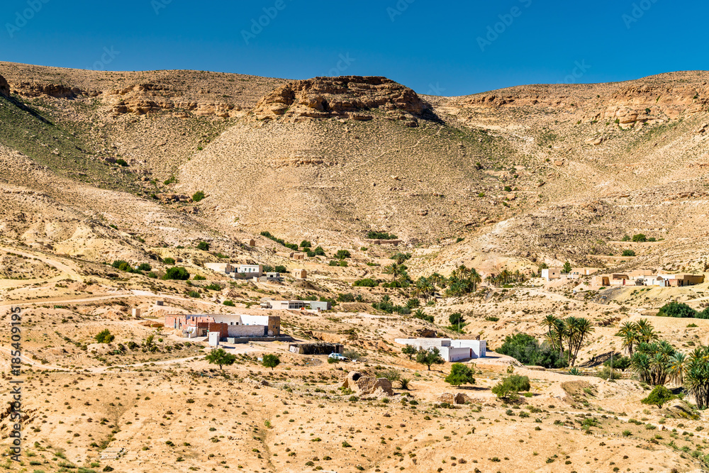 Wall mural ksar hallouf, a village in the medenine governorate, southern tunisia