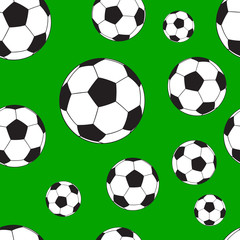 Seamless pattern with football balls
