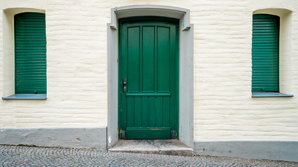Fototapeta na wymiar entrance door to modern house