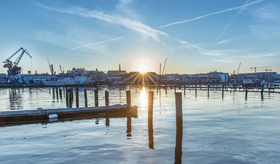 Fototapeta premium Warnow bei rostock