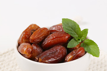 bowl of dried dates