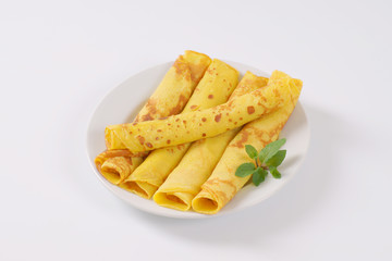 empty rolled pancakes