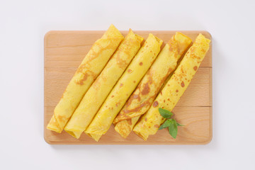 empty rolled pancakes