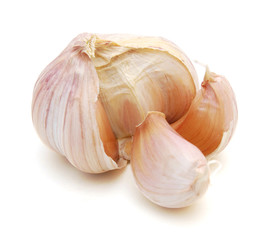 Garlic isolated on white