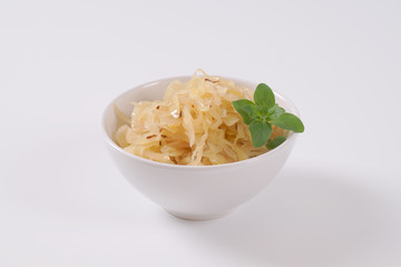 bowl of sauerkraut with caraway